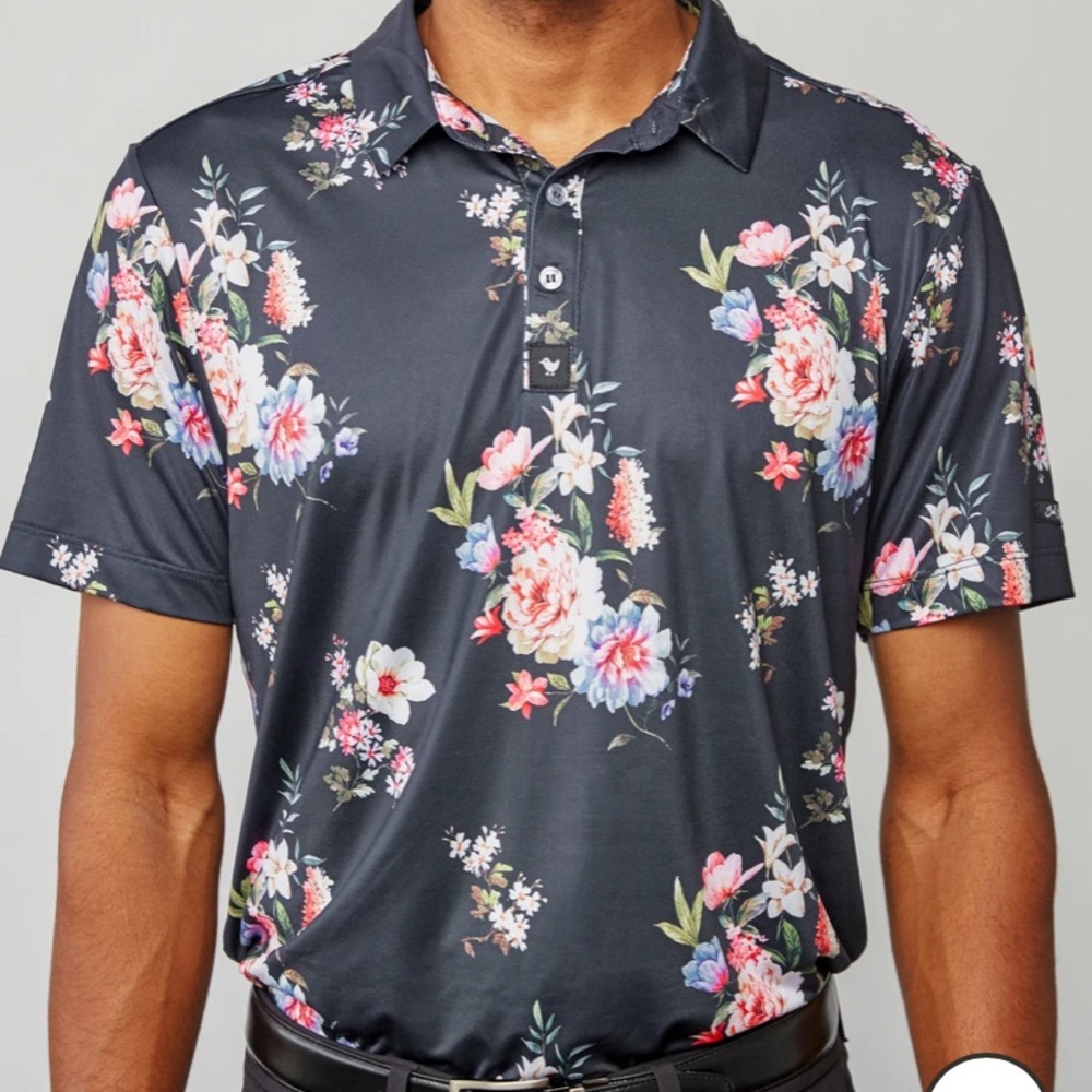 Bad Birdie Wildflowerz Golf Polo